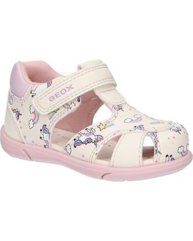 Sandálias GEOX  de Menina B556FB 000BC B SANDAL ZAPITO B  C0175 IVORY-PINK