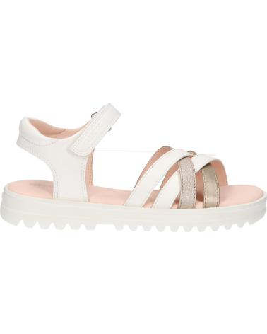 Sandálias GEOX  de Menina J356EA 054AJ J SANDAL CORALIE GIR  C0588 WHITE-PLATINUM