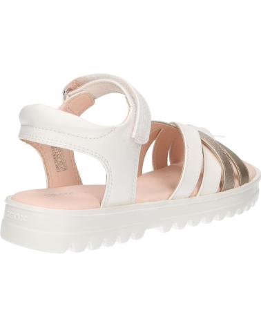 Sandálias GEOX  de Menina J356EA 054AJ J SANDAL CORALIE GIR  C0588 WHITE-PLATINUM