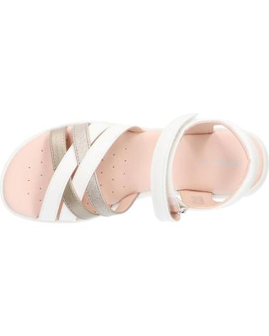 Sandálias GEOX  de Menina J356EA 054AJ J SANDAL CORALIE GIR  C0588 WHITE-PLATINUM