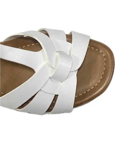 Sandalias CALZADOMANIA  de Mujer SANDALIA TACON MADERA TIRAS  BLANCO