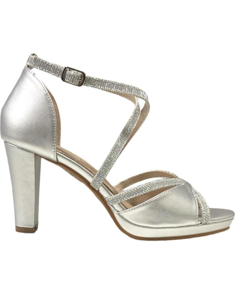 Sandalias CALZADOMANIA  de Mujer SANDALIA TALON CUBIERTO  PLATA