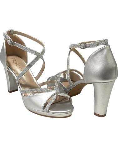 Sandalias CALZADOMANIA  de Mujer SANDALIA TALON CUBIERTO  PLATA