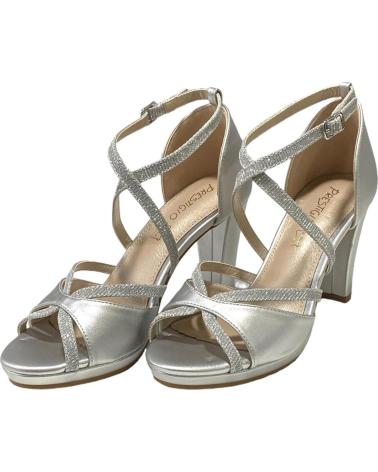 Sandalias CALZADOMANIA  de Mujer SANDALIA TALON CUBIERTO  PLATA