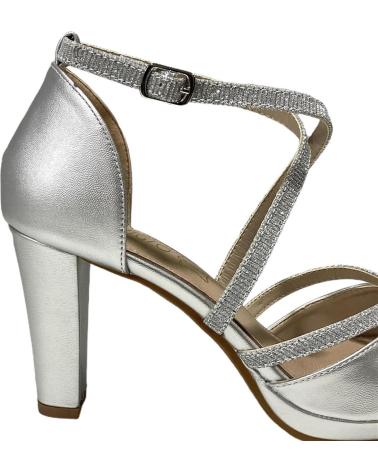 Sandalias CALZADOMANIA  de Mujer SANDALIA TALON CUBIERTO  PLATA