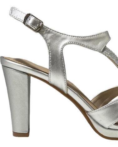 Sandalias CALZADOMANIA  de Mujer SANDALIA TACON TIRAS TRIANGULO  PLATA