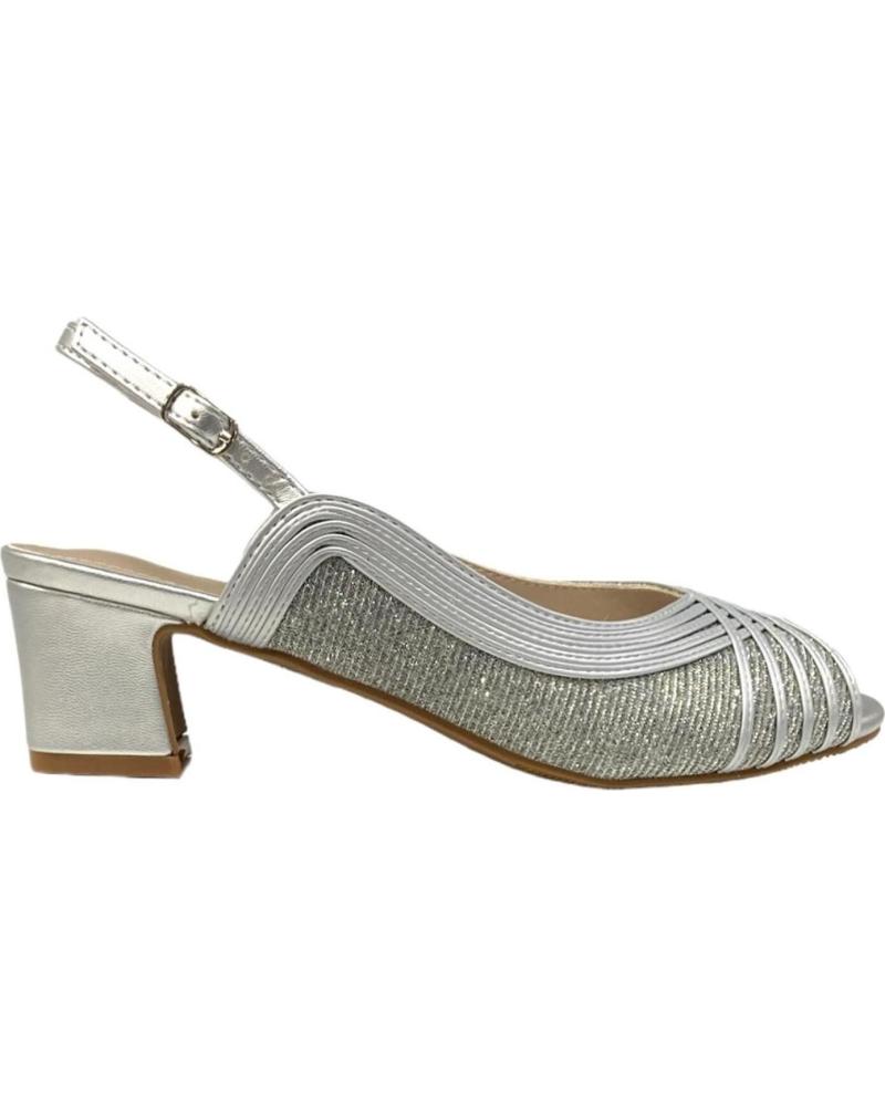 Sandalias CALZADOMANIA  de Mujer SANDALIA TIRAS BRILLO  PLATA