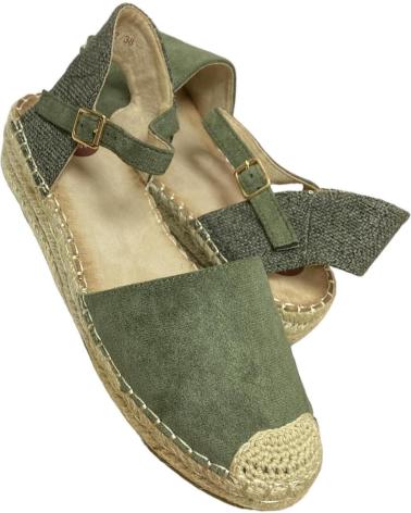Sandalias CALZADOMANIA  de Mujer SANDALIA PLANA SERRAJE  VERDE