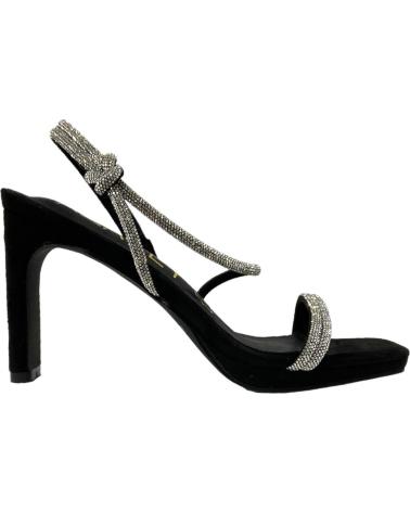 Sandalias CALZADOMANIA  de Mujer SANDALIA PLATAFORMA TIRAS STRA  NEGRO