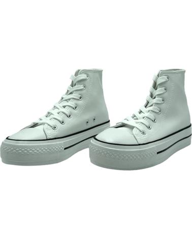 Zapatillas deporte CALZADOMANIA  de Mujer BOTA NAPA DOBLE SUELA  BLANCO