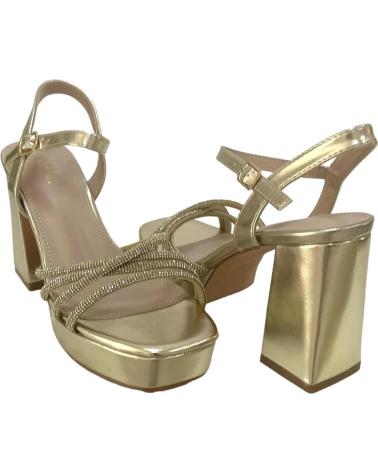 Sandalias CALZADOMANIA  de Mujer SANDALIA DE TACON TIRAS  ORO