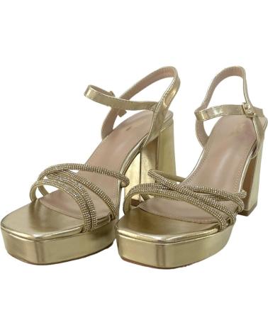 Sandalias CALZADOMANIA  de Mujer SANDALIA DE TACON TIRAS  ORO
