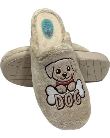 Hausschuhe CALZADOMANIA  für Damen ZAPATILLA DOG  BEIG