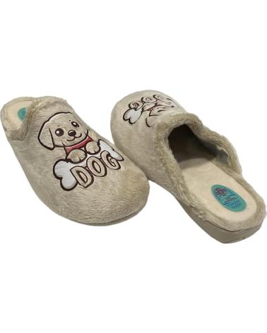 Hausschuhe CALZADOMANIA  für Damen ZAPATILLA DOG  BEIG
