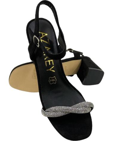 Sandálias CALZADOMANIA  de Mulher SANDALIA T-ANCHO STRASS  NEGRO