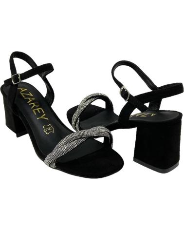 Sandálias CALZADOMANIA  de Mulher SANDALIA T-ANCHO STRASS  NEGRO