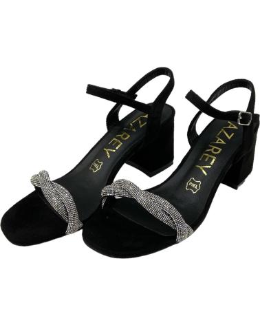 Sandálias CALZADOMANIA  de Mulher SANDALIA T-ANCHO STRASS  NEGRO