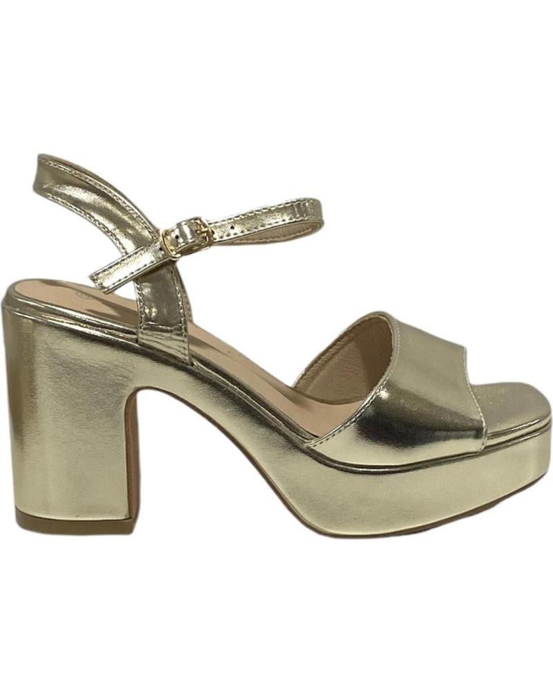 Sabrinas CALZADOMANIA  de Mulher SANDALIA TIRA TACON ANCHO  ORO