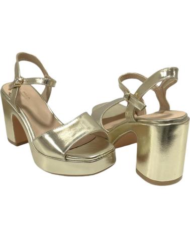 Sabrinas CALZADOMANIA  de Mulher SANDALIA TIRA TACON ANCHO  ORO