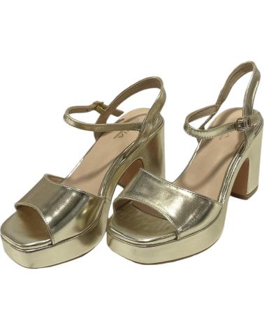 Sabrinas CALZADOMANIA  de Mulher SANDALIA TIRA TACON ANCHO  ORO