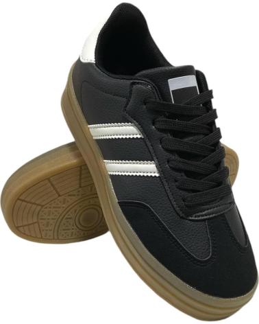 Zapatillas deporte CALZADOMANIA  de Mujer DEPORTIVA SUELA TOCINO ANCHA  NEGRO