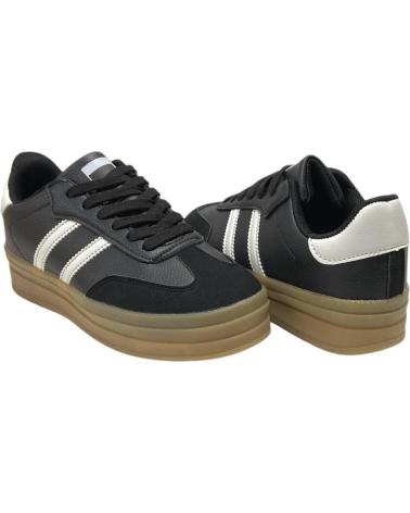 Zapatillas deporte CALZADOMANIA  de Mujer DEPORTIVA SUELA TOCINO ANCHA  NEGRO