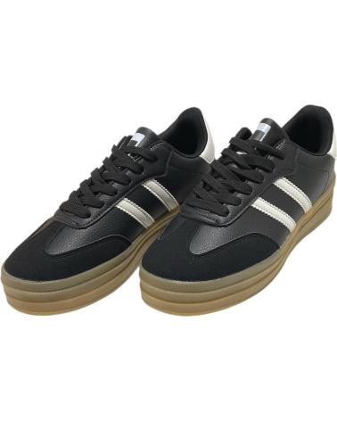 Zapatillas deporte CALZADOMANIA  de Mujer DEPORTIVA SUELA TOCINO ANCHA  NEGRO