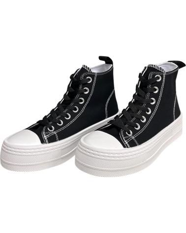 Zapatillas deporte CALZADOMANIA  de Mujer BOTA DE LONA  NEGRO