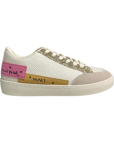 Zapatillas deporte CALZADOMANIA  de Mujer BAMBA NEW GOLD  BEIG