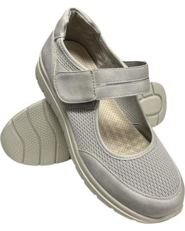 Zapatos CALZADOMANIA  de Mujer MOCASIN CONFOR LONA CON VELCR0  PLATA