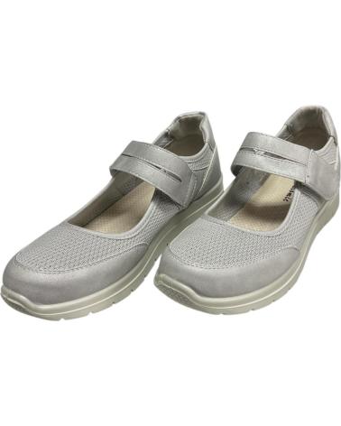 Zapatos CALZADOMANIA  de Mujer MOCASIN CONFOR LONA CON VELCR0  PLATA