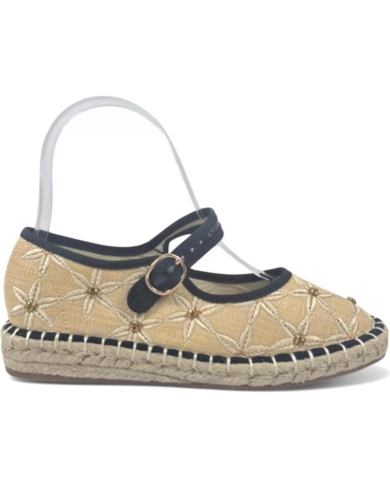 Woman Mocasines TIMBOS MERCEDES ESPARTO DE MUJER 131156  NEGRO