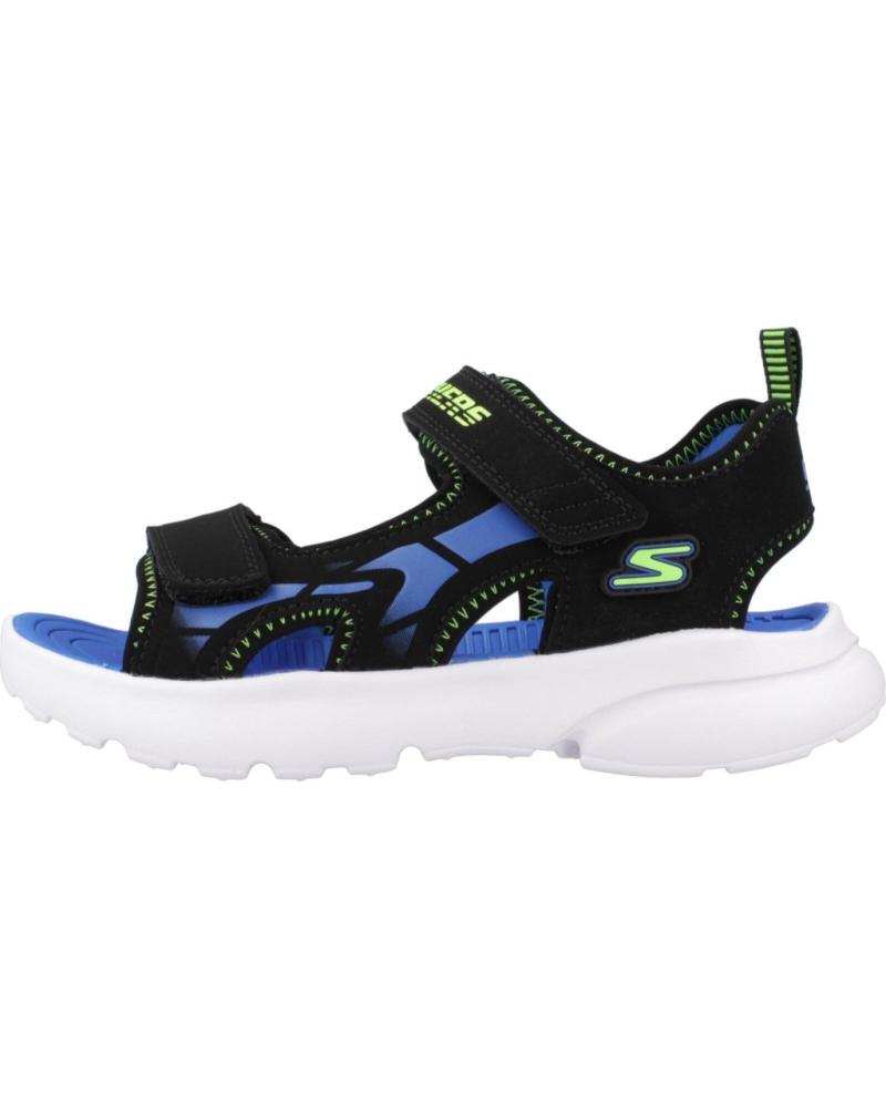 SKECHERS SANDALIAS NINO MODELO 406513L COLOR NEGRO BBLM