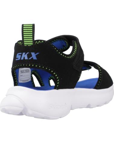 SKECHERS SANDALIAS NINO MODELO 406513L COLOR NEGRO BBLM