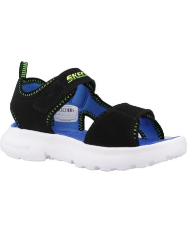 SKECHERS SANDALIAS NINO MODELO 406513L COLOR NEGRO BBLM