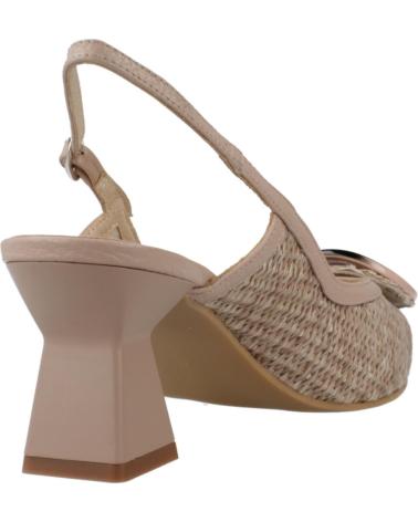 DIBIA ZAPATOS SALÓN DESTALONADOS CON HEBILLA Y TACÓN GEOMÉTRICO NUDE