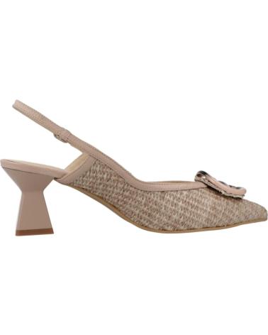 DIBIA ZAPATOS SALÓN DESTALONADOS CON HEBILLA Y TACÓN GEOMÉTRICO NUDE