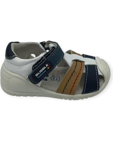 Sandalias BUBBLE BOBBLE  de Niño SANDALIA PIEL BLANCA Y MARINO BUBBLE KIDS C303  VARIOS COLORES