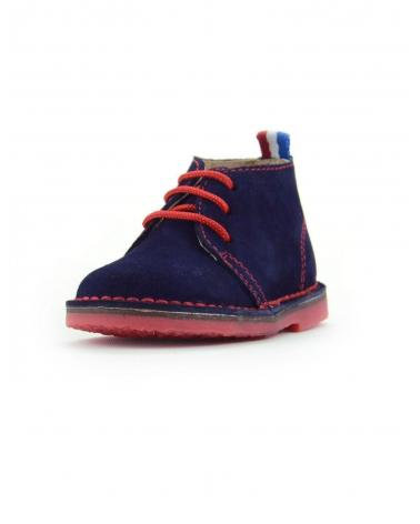 Botines DAR2  de Niño PISAMIERDAS CORDON ROJO ANT AZUL  AZUL