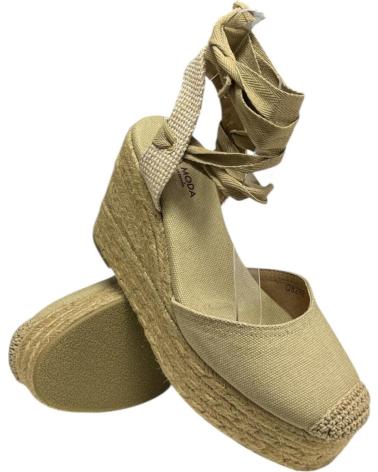 Sandalias CALZADOMANIA  de Mujer CUNA PLATAFORMA YUTE  CAMEL