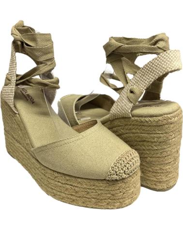 Sandalias CALZADOMANIA  de Mujer CUNA PLATAFORMA YUTE  CAMEL