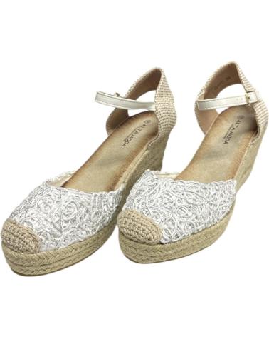 Sandalias CALZADOMANIA  de Mujer SANDALIA ENTRE LAZADA  BLANCO