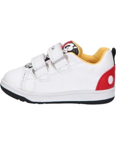 girl and boy Trainers GEOX B021LA 08554 B NEW FLICK C0050 WHITE-RED  BLANCO