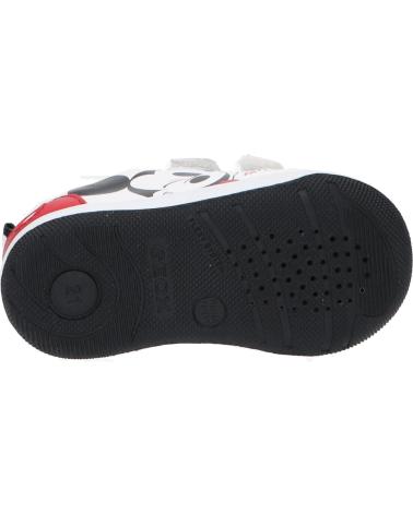 girl and boy Trainers GEOX B021LA 08554 B NEW FLICK C0050 WHITE-RED  BLANCO