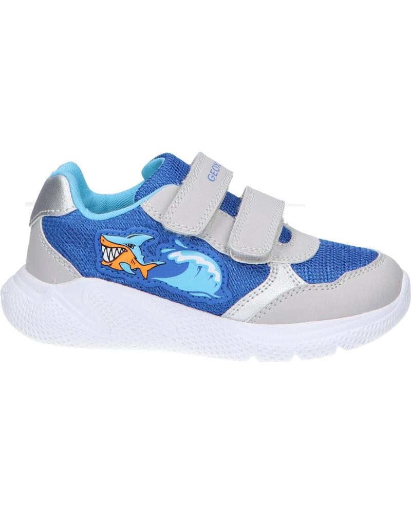 boy Trainers GEOX B454UA 01454 B SPRINTYE  CK41L ROYAL-LT GREY