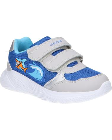 boy Trainers GEOX B454UA 01454 B SPRINTYE  CK41L ROYAL-LT GREY