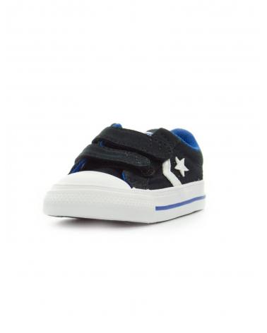 Deportivas De Niña CONVERSE 2VELCROS-3VELCROS LONA NEGRA-BLANCA  NEGRO