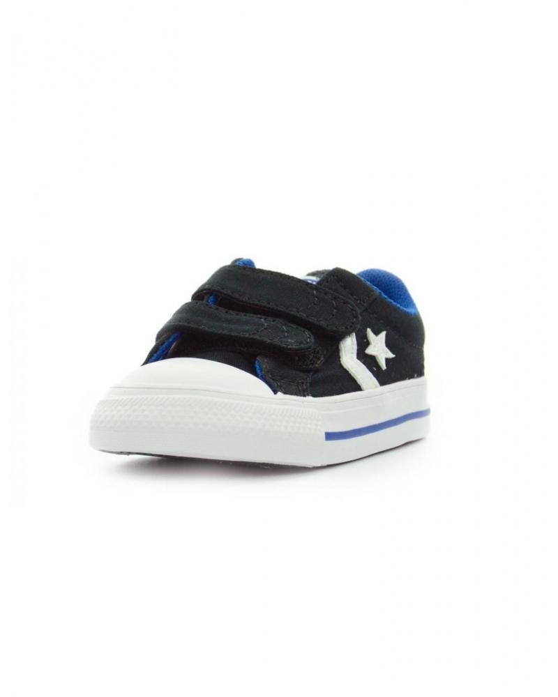 Deportivas De Niña CONVERSE 2VELCROS-3VELCROS LONA NEGRA-BLANCA  NEGRO