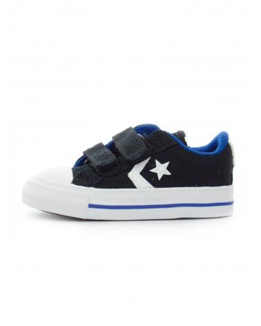 Deportivas De Niña CONVERSE 2VELCROS-3VELCROS LONA NEGRA-BLANCA  NEGRO
