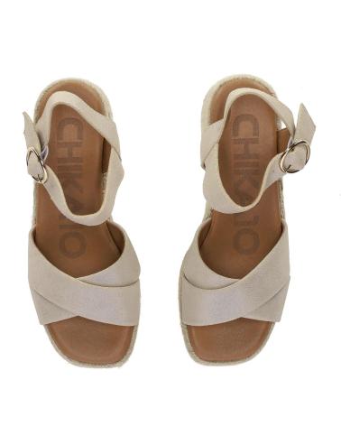 Sandalias CHIKA10  de Mujer NEW BONITA 07  PLATINO-LG GOLD